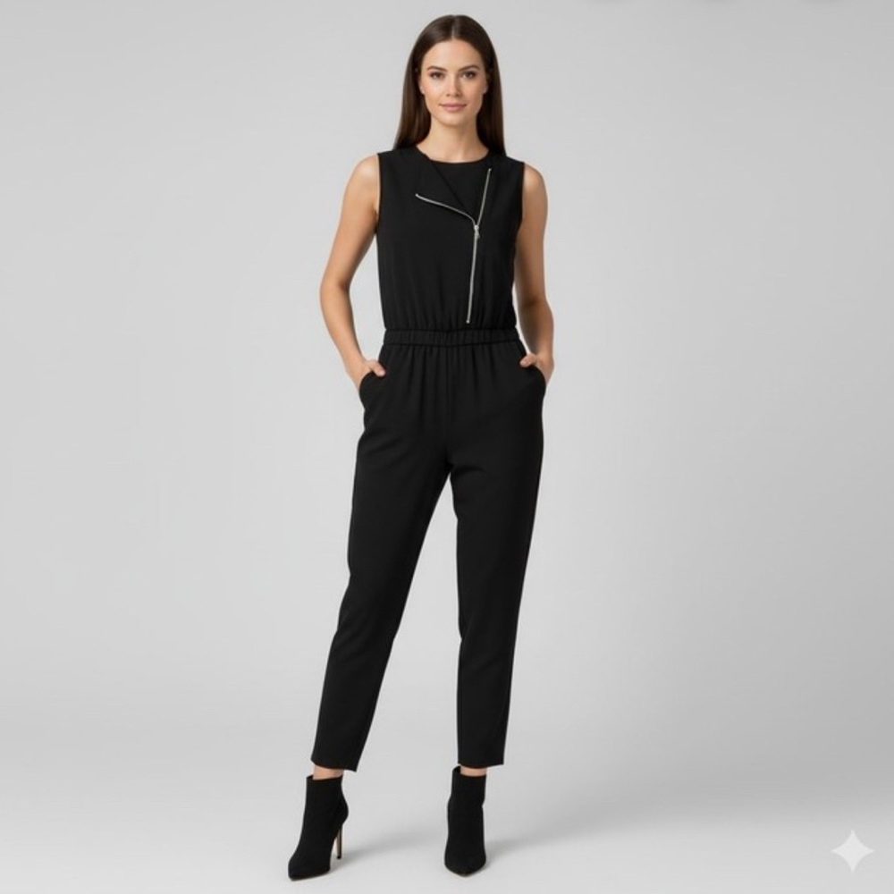 J. Crew Black Zippered Jumpsuit